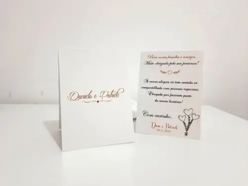 Placa para mesa - Casamento