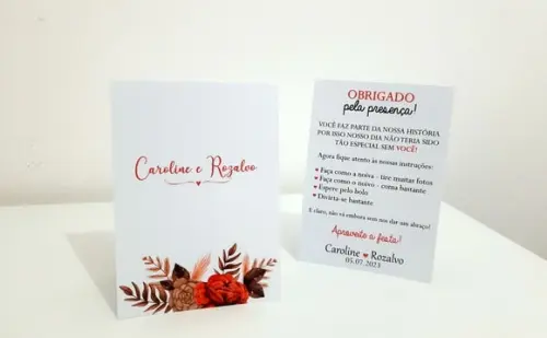 Placa para Mesa - Casamento