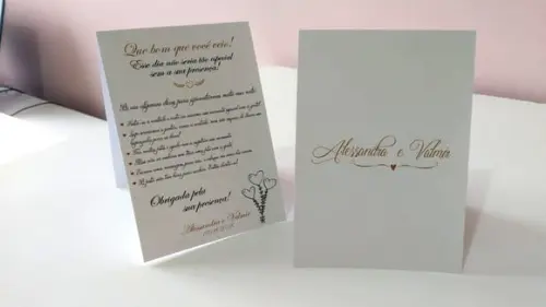Placa para mesa - Casamento