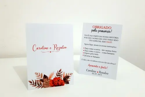 Placa para Mesa - Casamento