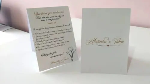 Placa para mesa - Casamento