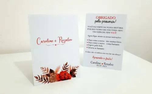 Placa para Mesa - Casamento