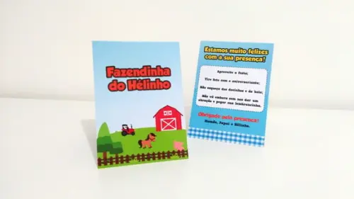 Placa para mesa - Fazendinha