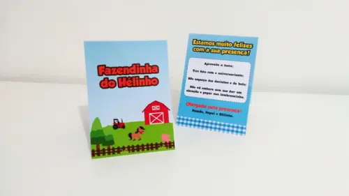 Placa para mesa - Fazendinha