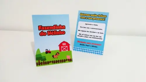 Placa para mesa - Fazendinha