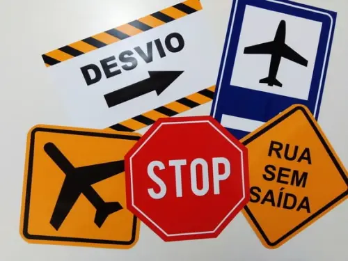 Placas Decorativas - Aeroporto