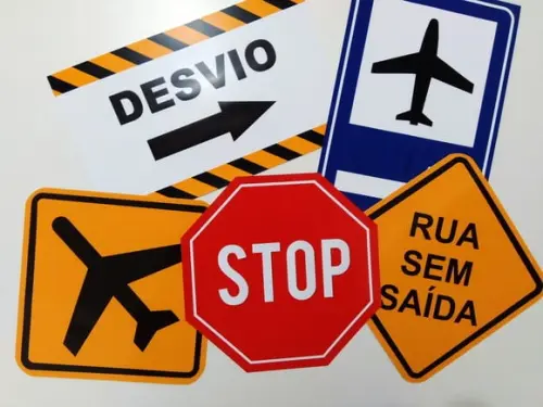 Placas Decorativas - Aeroporto
