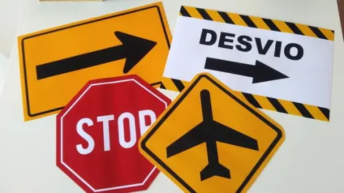 Placas Decorativas - Aeroporto