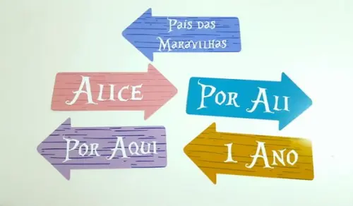 Placas Decorativas - Alice no País das Maravilhas