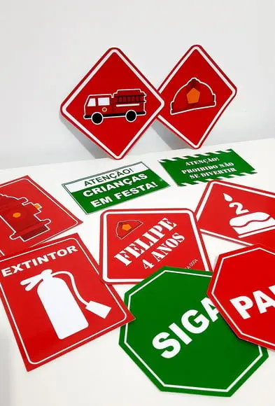 Placas Decorativas - Bombeiros