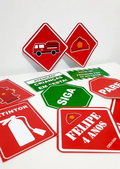Placas Decorativas - Bombeiros