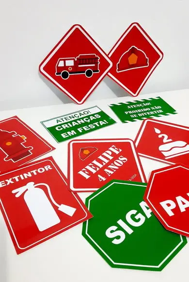Placas Decorativas - Bombeiros