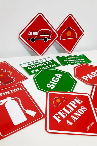Placas Decorativas - Bombeiros