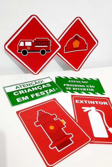 Placas Decorativas - Bombeiros