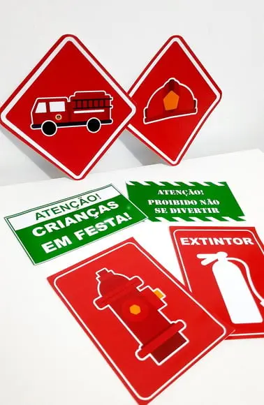 Placas Decorativas - Bombeiros