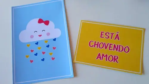 Placas Decorativas - Chuva de Amor