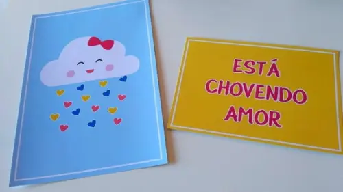 Placas Decorativas - Chuva de Amor