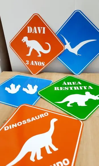 Placas Decorativas - Dinossauro