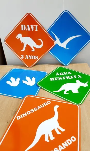Placas Decorativas - Dinossauro