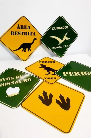 Placas Decorativas - Dinossauro