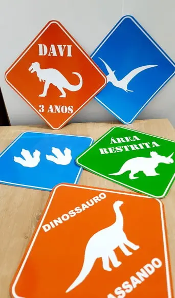Placas Decorativas - Dinossauro