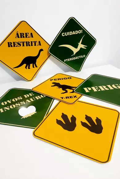 Placas Decorativas - Dinossauro