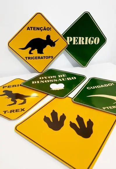 Placas Decorativas - Dinossauro