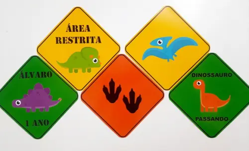 Placas Decorativas - Dinossauro