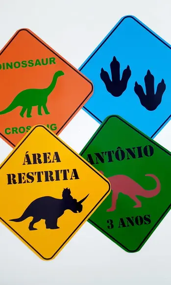 Placas Decorativas - Dinossauro