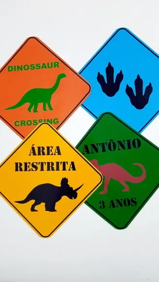 Placas Decorativas - Dinossauro