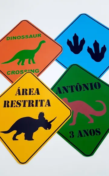 Placas Decorativas - Dinossauro