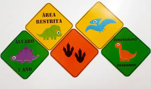 Placas Decorativas - Dinossauro