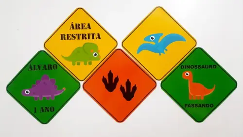 Placas Decorativas - Dinossauro