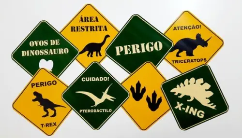 Placas Decorativas - Dinossauro