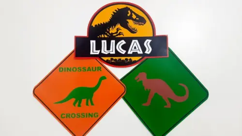 Placas Decorativas - Dinossauro