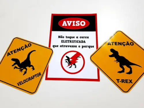 Placas Decorativas - Dinossauro