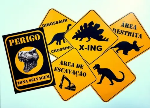 Placas Decorativas - Dinossauro