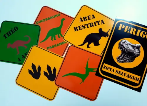 Placas Decorativas - Dinossauro