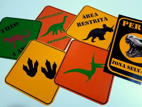 Placas Decorativas - Dinossauro