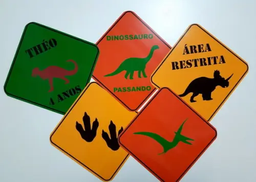 Placas Decorativas - Dinossauro