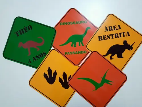 Placas Decorativas - Dinossauro