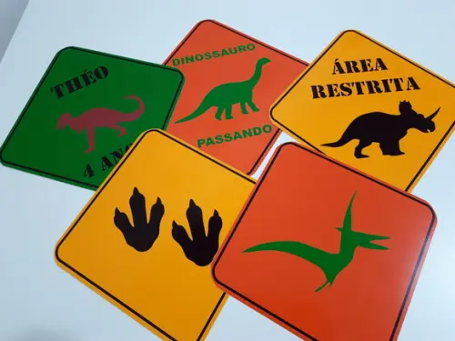 Placas Decorativas - Dinossauro