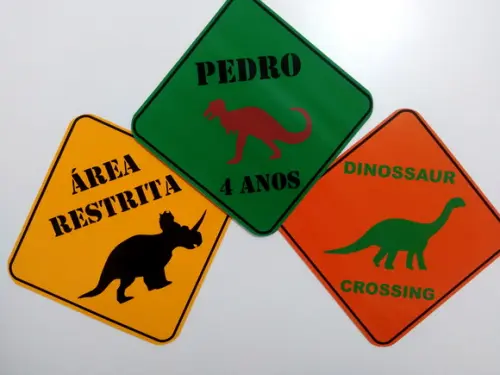 Placas Decorativas - Dinossauro