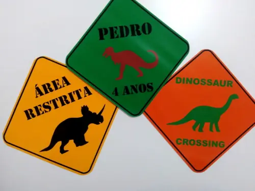 Placas Decorativas - Dinossauro