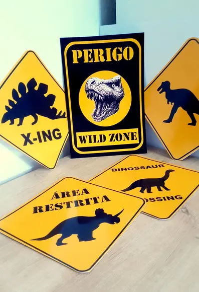 Placas Decorativas - Dinossauro