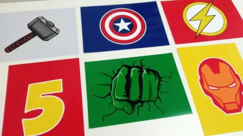 Placas Decorativas - Heróis