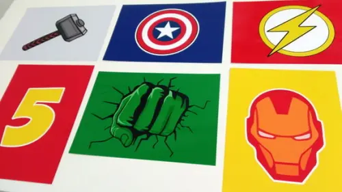 Placas Decorativas - Heróis