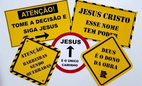 Placas Decorativas - Igreja / Obras
