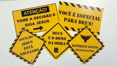 Placas Decorativas - Igreja / Obras
