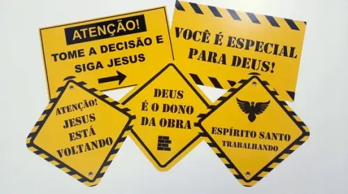 Placas Decorativas - Igreja / Obras